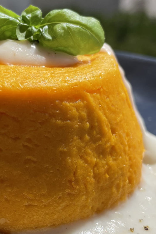 🌿 Flan alla zucca con fonduta al Raschera DOP